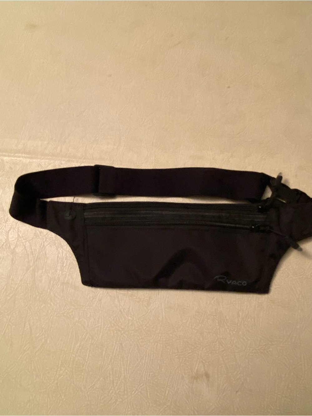 Black money belt -Slim Travel Belt Bag